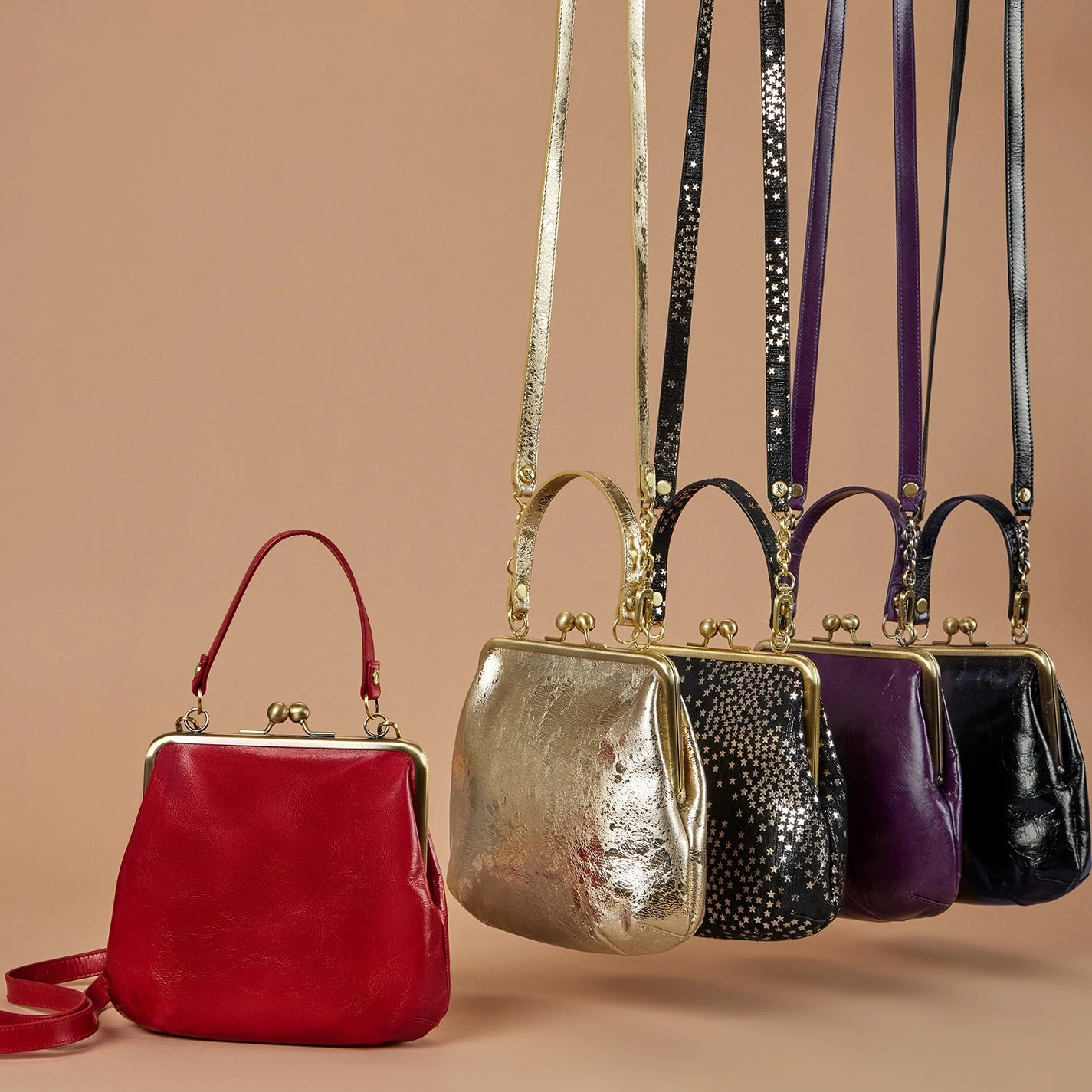 Alba Crossbody In Polished Leather - Deep Purple 2 Alba Crossbody In Polished Leather - Deep Purple - Image 2