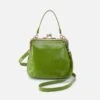 Alba Crossbody In Polished Leather - Garden Green