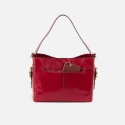 Render Small Crossbody In Polished Leather - Claret 12 Render Small Crossbody In Polished Leather - Claret -Hobo Sales Store VI 35933CLRT 05