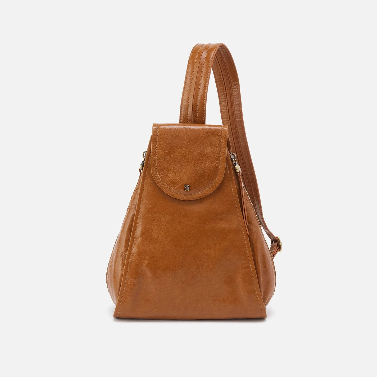 Betta Backpack In Polished Leather - Truffle 1 Betta Backpack In Polished Leather - Truffle
