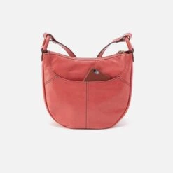 Sheila Scoop Crossbody In Polished Leather - Cherry Blossom 7 Sheila Scoop Crossbody In Polished Leather - Cherry Blossom -Hobo Sales Store VI 35941CHBL 04