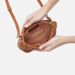 Bolder Convertible Crossbody In Wave Weave Leather - Wheat -Hobo Sales Store WW 35944WEAT 03