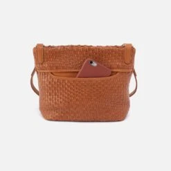 Bolder Convertible Crossbody In Wave Weave Leather - Wheat -Hobo Sales Store WW 35944WEAT 05